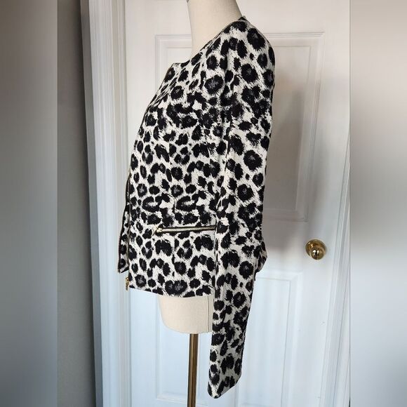 NWOTโCalvin Klein Black & white Leopard Print Jacket - Picture 8 of 9